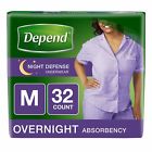 036000480085 Depend Night Defense Incontinence Overnight Underwear Women Size