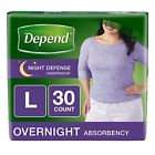 10036000463405 Depend Night Defense Incontinence Overnight Underwear For Women 696394879416