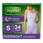 10036000480075 Depend Night Defense Incontinence Overnight Underwear For Women