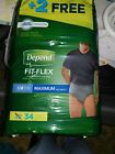 12539 Depend For Men Maximum Absorbency Count Plus Free
