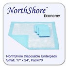 1703 Northshore Economy Blue Disposable Underpads Chux Small Pac 893947017039