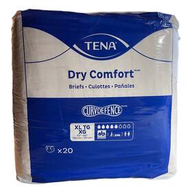 20pk Tena Dry Comfort Moderate Absorbency Incontinence Brief 768702674409 - Xl 52-62 In 11z
