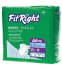 38128 Fit Right Ultra Case Of Disposable Adult Briefs Diapers Sz