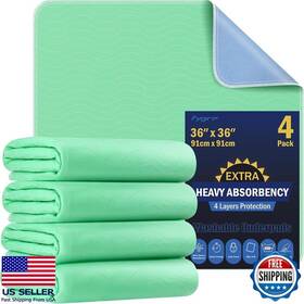 B0dbm3qndg 3m 4 Pack 36 Inch X36 Heavy Absorbency Washable Underpads Waterproof Dog And Adult Pads