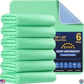 B0dbm4p3lj 3m 6 Pack 36 Inch X36 Heavy Absorbent Washable Underpads Waterproof Dog And Adult Pads