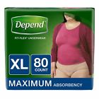 0360007 48455 Depend Extra Large Maximum Absorbency Underwear For Women 036000484557