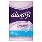 5577748 Always 60 Count Unscented Pantiliners Thin Liners Pack Of 12 037000449164