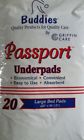 06057 7 28871 1 Buddies By Griffin Care Passport Underpads Count Lg Bed Pads