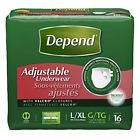 772195573293 Depend Adjustable Underwear Maximum Absorbency Large Count New