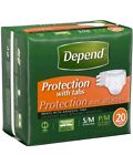 9740 Kimberly Clark Corp Depend Protection With Tabs Maximum Briefs Small