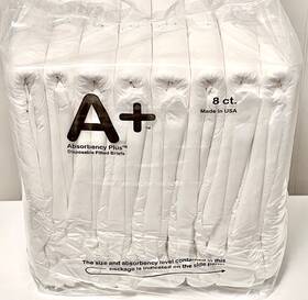 2599 A Vintage Plastic Backed Adult Diapers Absorbency Plus Level 4 Sz M/r Case Of 32