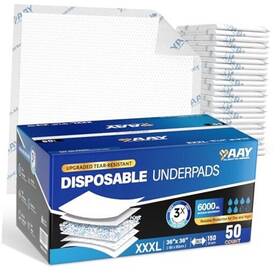Aay-3636-50-l Aay Chucks Pads 36 Inch X36 Disposable Bed 50 Count Ultra Absorbent