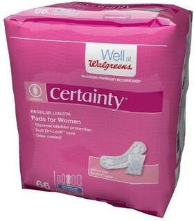 Ab 313027144108 Walgreens Certainty Womens Bladder Control Pads Moderate Absorbency Regular L