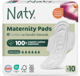Ab 8000307 Maternity Pads With Wings 100% Certified Organic Cotton Top Sheet S