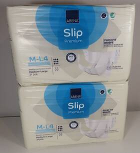 1000021166 Abena 2-pack - Slip Flexi Fit Incontinence Brief M-l Breathable 21 Ct