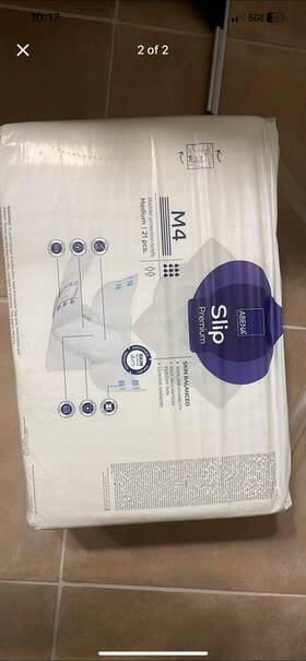 Abena 1000021167 Slip Premium M4 Incontinence Diapers Size M 4000ml 21ct Breathable