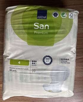100197 Abena San Mens Womens Premium Incontinence Pads Bladder Protect 30 Units 1 Pack