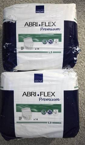 Abena 703538245183 Abri Flex Premium Protective Pull-up Underwear Briefs 2x14 Count L3 Adult
