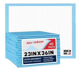 Wmp2336ux-30 Absorbease 60 Pet Training Pads For Dogs Unscented Ultra-absorbent Puppy Underpads Large