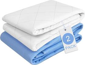 Akicia 313027545578 Washable Bed Pads For Adults Xxl 34 Inch X 52 2 Pack Reusable Incontinence