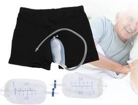 Alisasin 313108618658 Urinal Reusable Male Bag Pee Portable Wearable Mens Elas