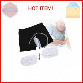 Alisasin 445029156131 Urinal Reusable Male Bag Pee Portable Wearable Mens Elas