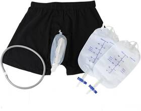 Alisasin 742082862427 Portable Male Urine Bag With Leak-proof Design And Adjustable Fit