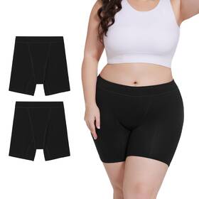A-w1638-b Allbase Incontinence Underwear For Women Washable Period Boxers Briefs Heavy
