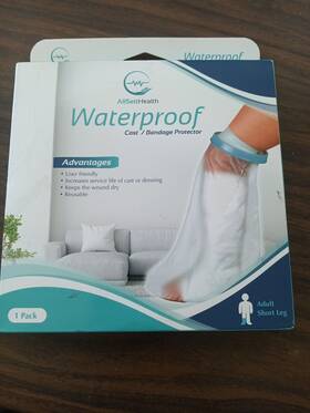 Allset 313091190148 Two Allsett Health Large Cast Covers Shower Leg 100% Waterproof Adult Reusable