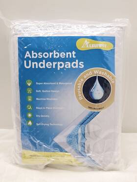 Alsunny 778809374744 Non-slip Bed Pads For Incontinence 24 Inch X28 3 Packwaterproof Washable Underpads