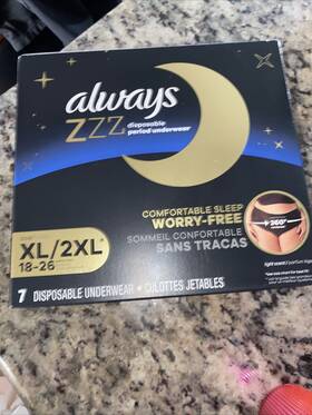 Always 030772113530 Disposable Period Underwear Size Xl/2xl