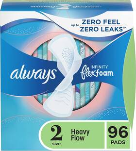 Always 037000117148 Infinity Feminine Pads For Women Size 2 Heavy Flow Absorbency With Always 037000117148 Infinity Feminine Pads For Women Size 2 Heavy Flow Absorbency With