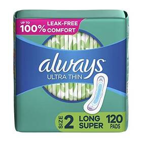 Always 037000759485 Ultra Thin Feminine Pads For Women Size 2 Long Super Absorbency Multip