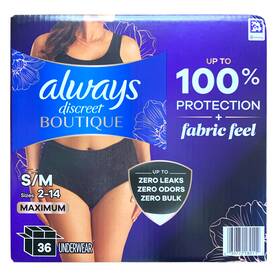 21179591 Always Discreet Boutique Incontinence Underwear S/m Maximum Protection 36ct