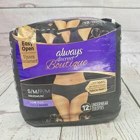 90374438 Always Discreet Boutique Postpartum Underwear S/m 12 Count Damaged Box