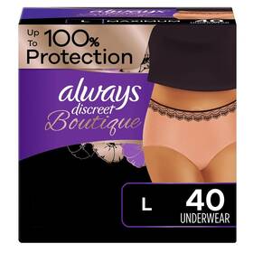 990008514 Always Discreet Boutique Incontinence Underwear Maximum Absorbency L 40 Ct