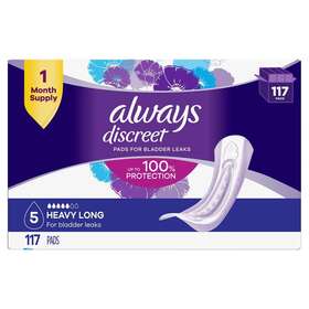 990024770 Always Discreet Incontinence Pads Heavy - Long 117 Count