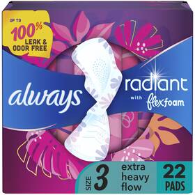 Bd14914 Always Radiant Feminine Pads For Women Size 3 Extra Heavy Flow Absorbency