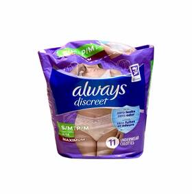 Always Discreet 030772153154 Incontinence Underwear Maximum Briefs 11ct Women S S/m