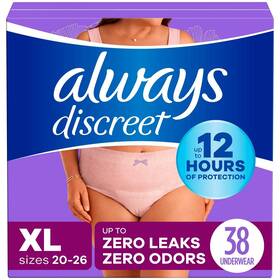 00030772153208 Always Discreet 030772153208 Adult Incontinence Pants Underwear For Women Maximum Protection Xlarge 38 Coun