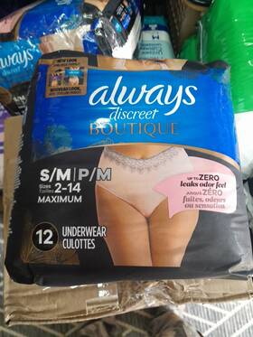 Always Discreet 037000798835 Incontinence Underwear For Women Small/medium -12 Pack
