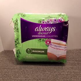 10037000887611 Always Discreet Maximum Absorbent Underwear Extra Large Pk/15