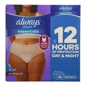 21256779 Always Discreet Essentials Underwear For Women Maximum L