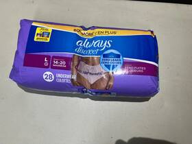 Always Discreet 313037951963 Incontinence Underwear For Women Maximum Large 28 Count