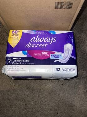 81782516 Always Discreet Ultimate Extra Protection Size 7 42 Count- New