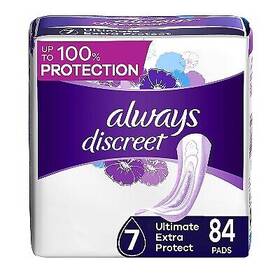 85777997 Always Discreet Ultimate Extra Protection 7 Drop Base Pads - 84ct