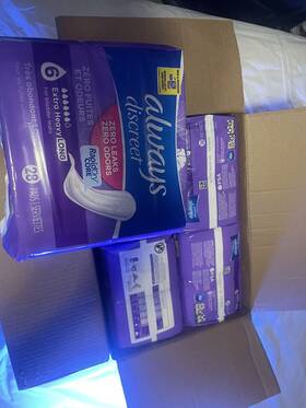 91103049 Always Discreet Incontinence Pads - 6 Drop Extra Heavy Long 4 Packs 112ct