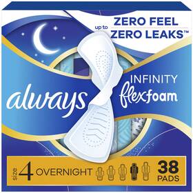 Vc-a2-38963 Always Infinity Feminine Pads For Women Flexfoam With Wings Size 4