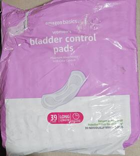 B098v8s73l Amazon Basics Incontinence Pads For Women Long Bladder Control Postpartum