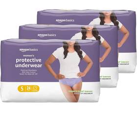 Amazon Basic 744759829702 Women Protective Underwear Incontinence And Postpartum Max Absorbency Lavender Sm